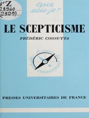 cover image of Le scepticisme